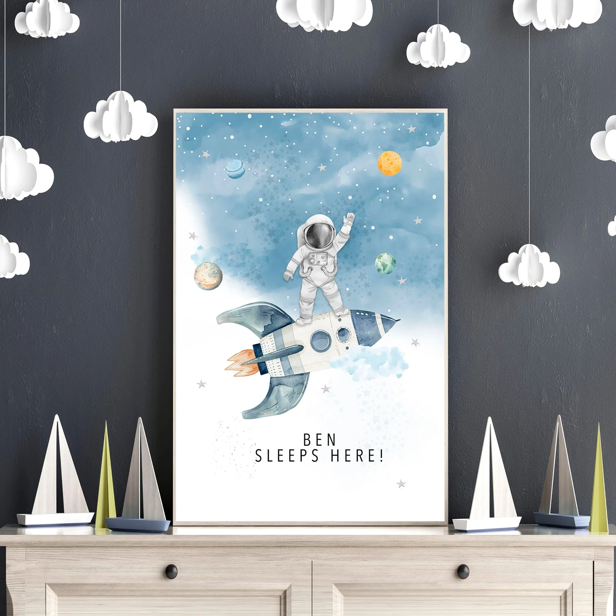 Space Nursery | Set of 3 wall art prints - Image 6