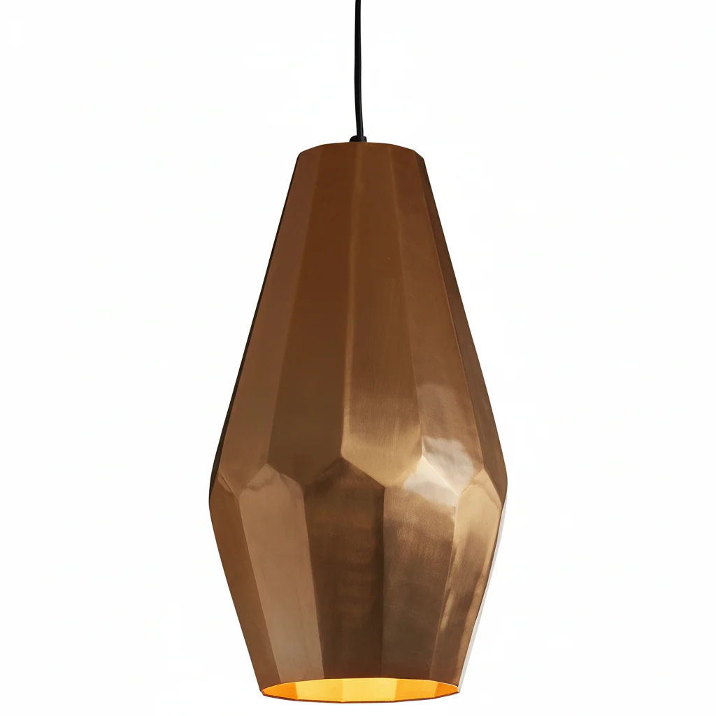 Stockholm Aluminium Copper Finish Large Pendant Light