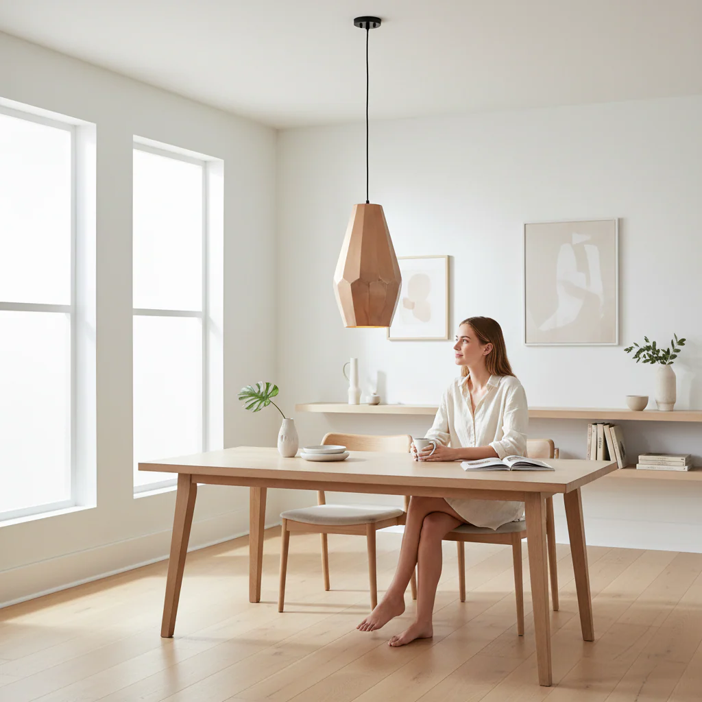 Stockholm Aluminium Copper Finish Large Pendant Light - Image 2