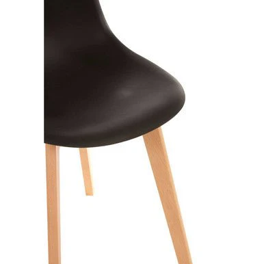 Stockholm Black Chair With Beech Wood Legs - Image 11