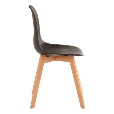 Stockholm Black Chair With Beech Wood Legs - Image 8