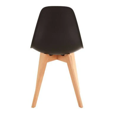 Stockholm Black Chair With Beech Wood Legs - Image 9
