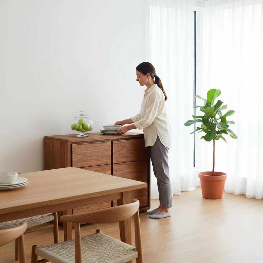 Surati Two Door Sheesham And Acacia Sideboard - Image 2