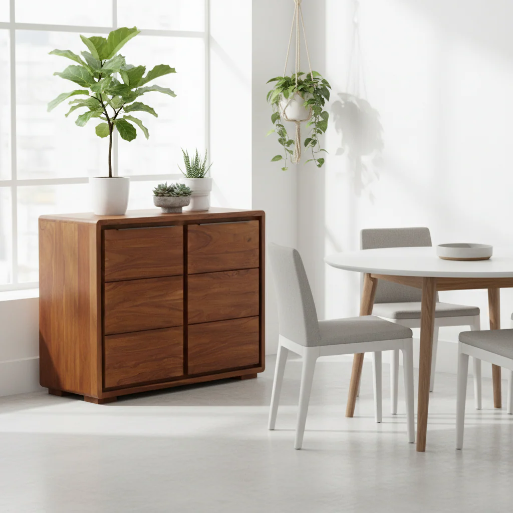 Surati Two Door Sheesham And Acacia Sideboard - Image 4