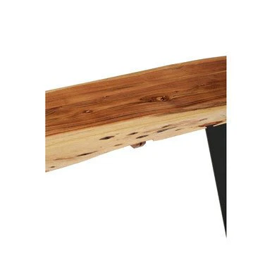 Surax Acacia Wood And Looped Iron Base Console Table - Image 10