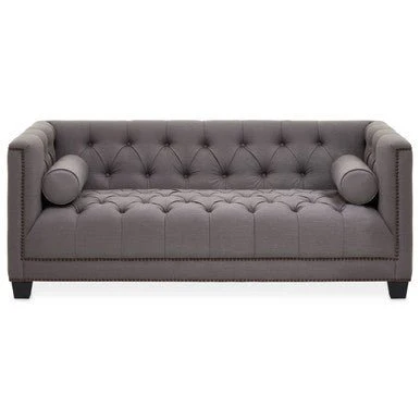Surina 2 Seat Grey Fabric Sofa - Image 5