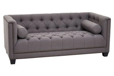 Surina 2 Seat Grey Fabric Sofa - Image 6