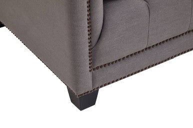 Surina 2 Seat Grey Fabric Sofa - Image 9