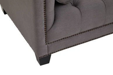 Surina 3 Seat Grey Fabric Sofa - Image 10