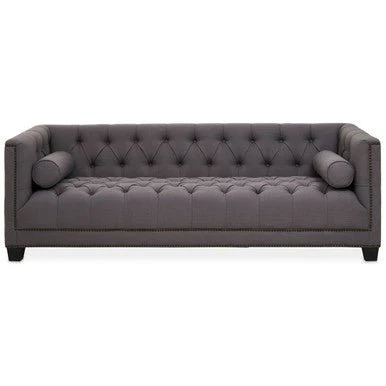 Surina 3 Seat Grey Fabric Sofa - Image 5