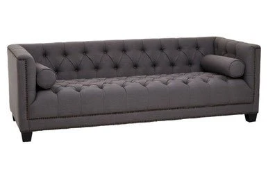 Surina 3 Seat Grey Fabric Sofa - Image 7