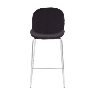 Tamzin Black Velvet Chrome Finish Bar Chair - Image 5