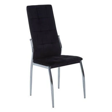 Tamzin Black Velvet High Back Dining Chair - Image 6
