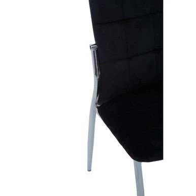 Tamzin Black Velvet High Back Dining Chair - Image 9