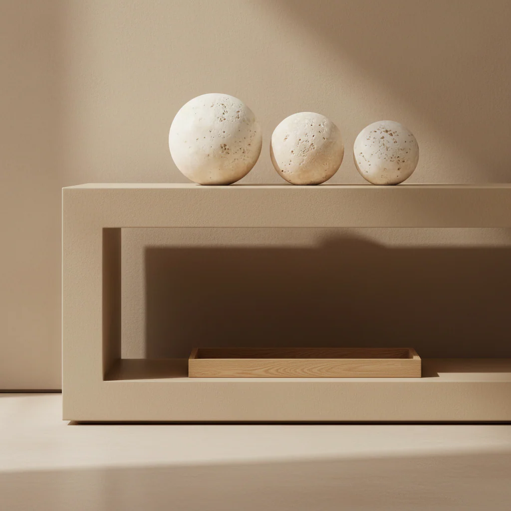 Tibor Travertine Set of 3 Deco Balls - Image 4
