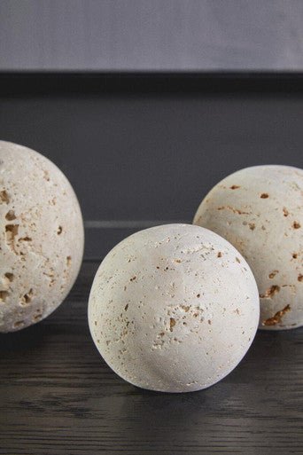 Tibor Travertine Set of 3 Deco Balls - Image 7