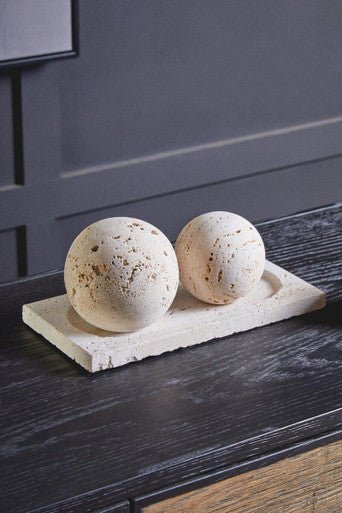 Tibor Travertine Set of 3 Deco Balls - Image 8