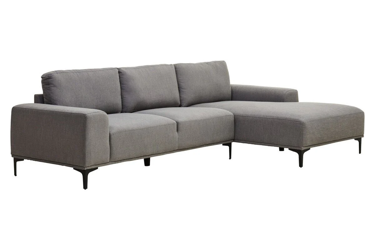 Toulon 3 Seat Grey Fabric Right Chaise Sofa - Image 10