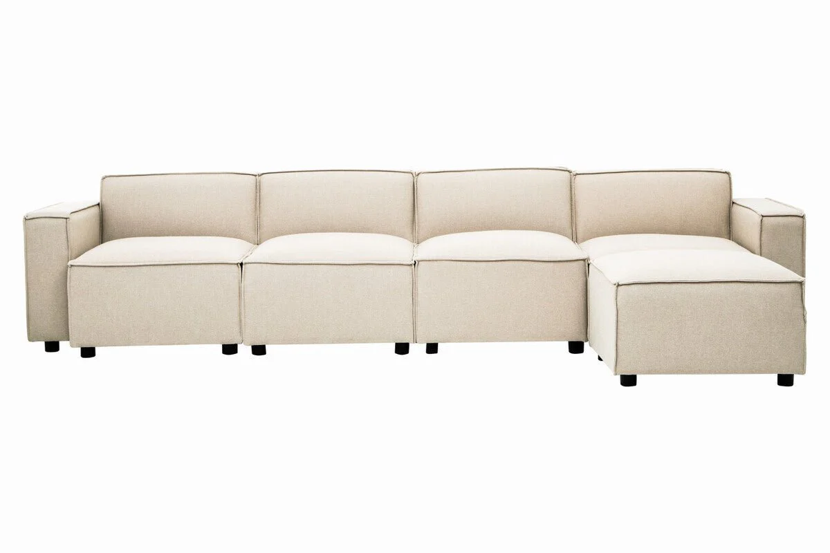 Toulouse Cream Fabric Left Arm Sofa - Image 15