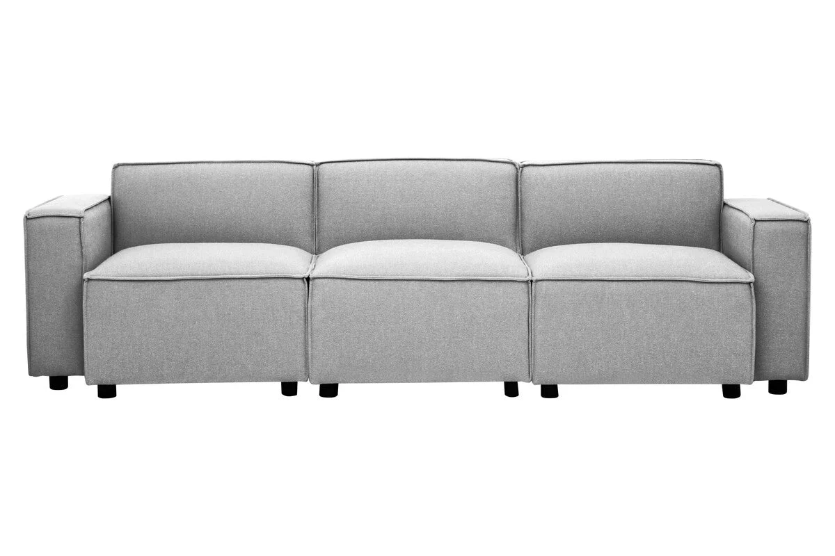 Toulouse Grey Fabric Armless Sofa - Image 10