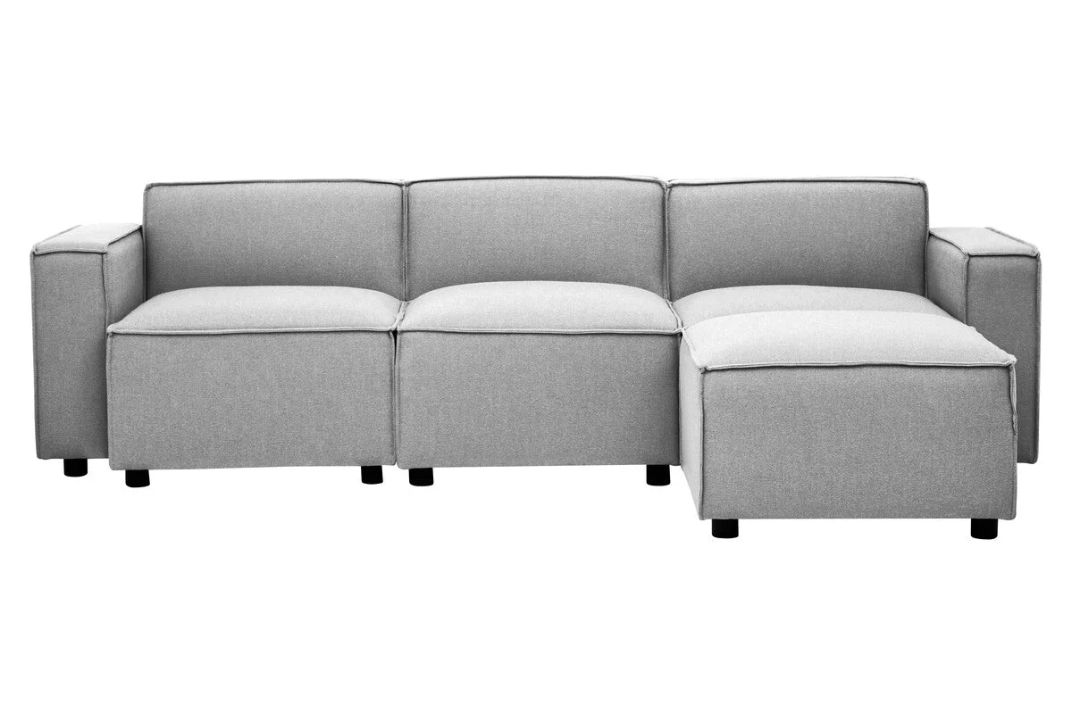 Toulouse Grey Fabric Armless Sofa - Image 11