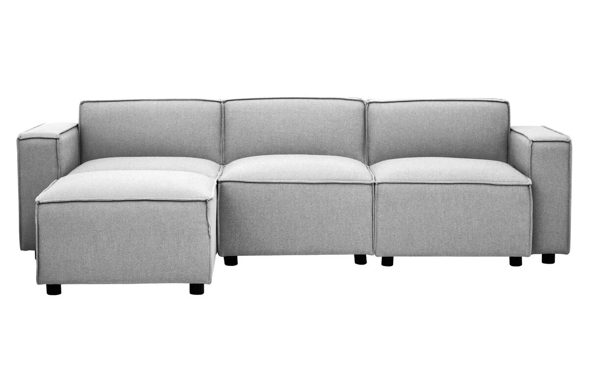 Toulouse Grey Fabric Armless Sofa - Image 12