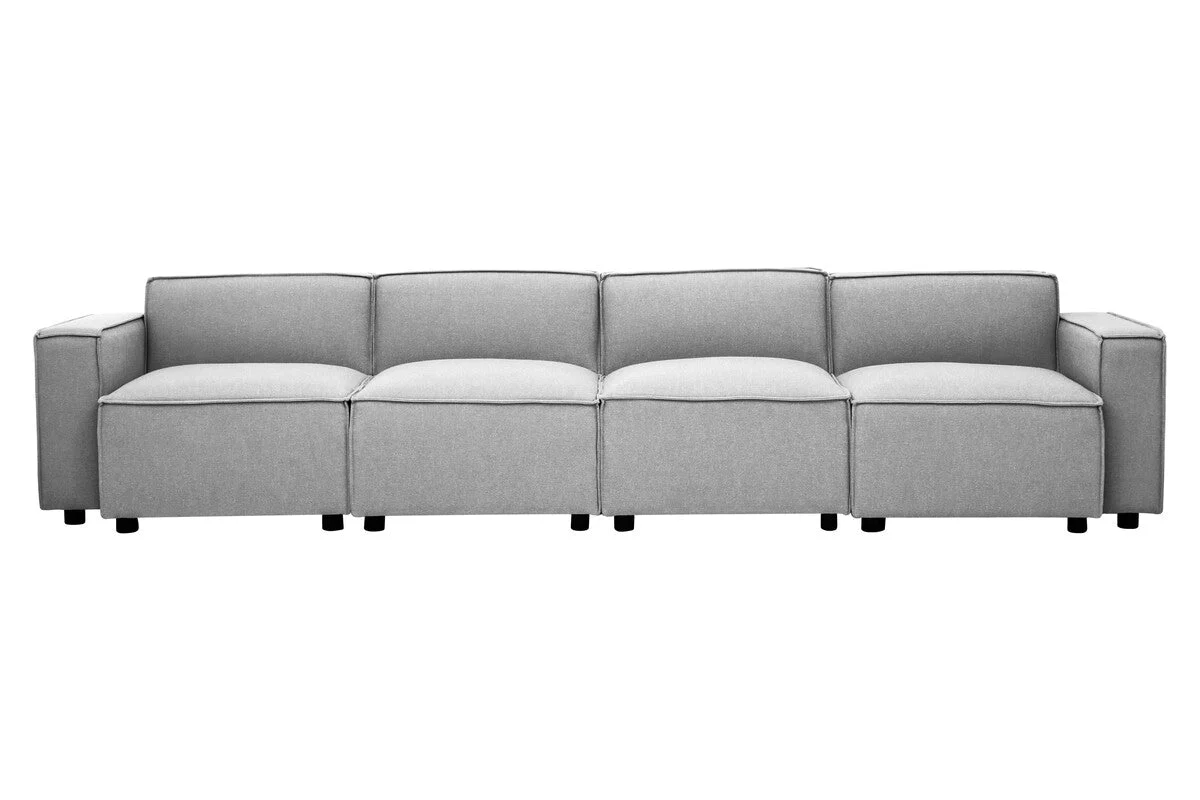 Toulouse Grey Fabric Armless Sofa - Image 13