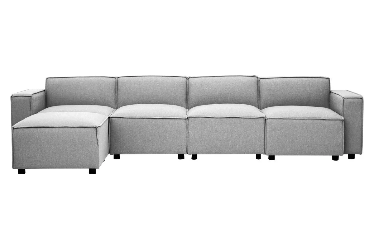 Toulouse Grey Fabric Armless Sofa - Image 15
