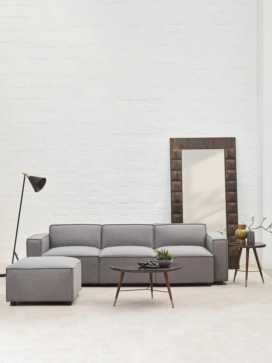 Toulouse Grey Fabric Armless Sofa - Image 16