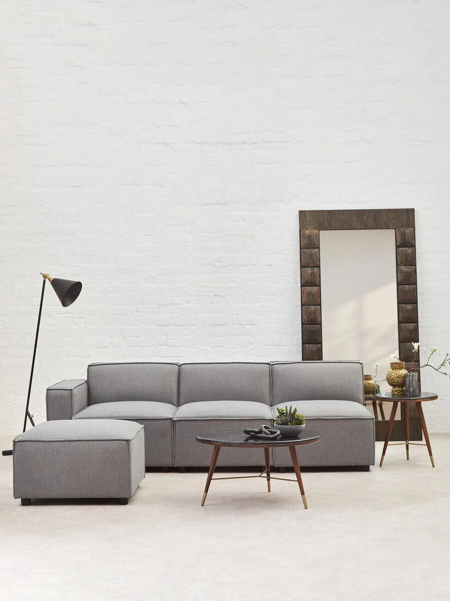 Toulouse Grey Fabric Armless Sofa - Image 17