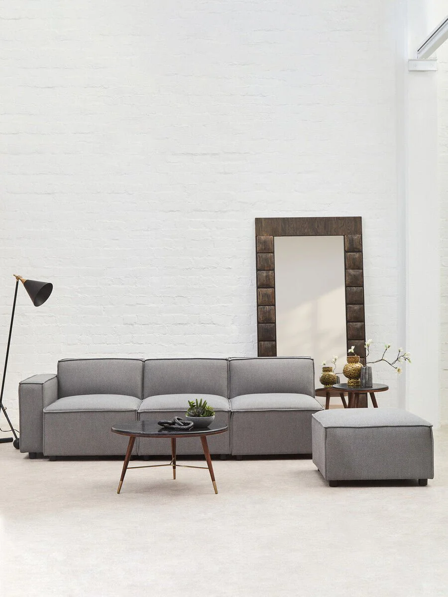 Toulouse Grey Fabric Armless Sofa - Image 18