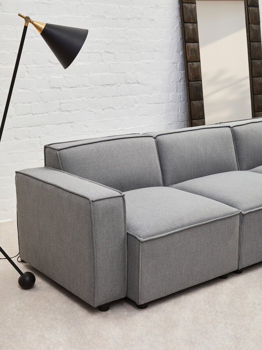 Toulouse Grey Fabric Armless Sofa - Image 20