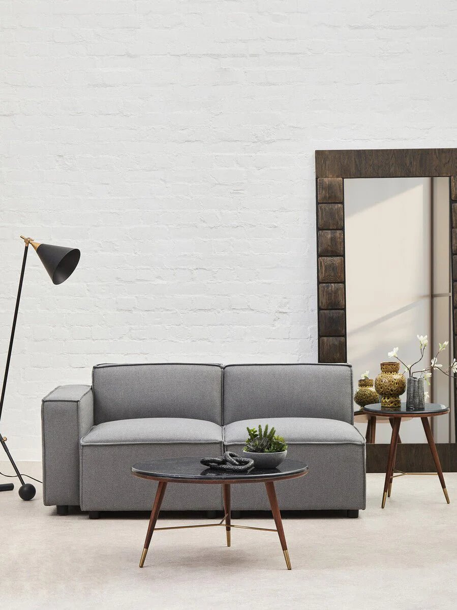Toulouse Grey Fabric Armless Sofa - Image 23