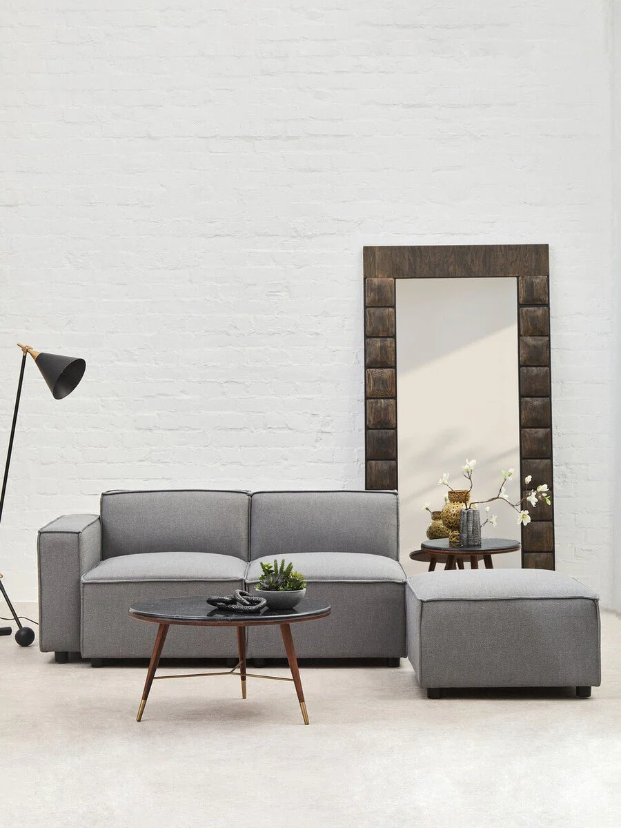 Toulouse Grey Fabric Armless Sofa - Image 24