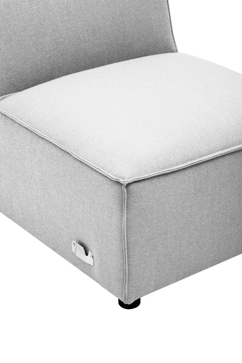 Toulouse Grey Fabric Armless Sofa - Image 28