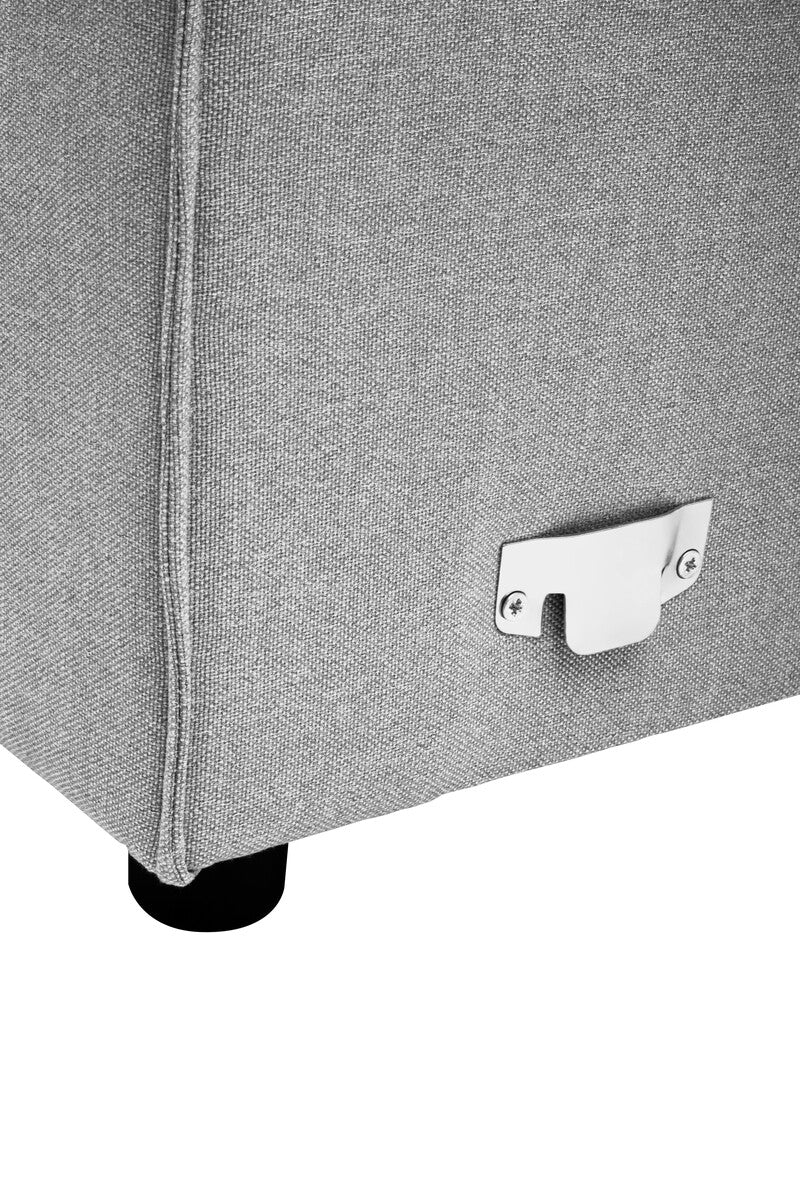 Toulouse Grey Fabric Armless Sofa - Image 30