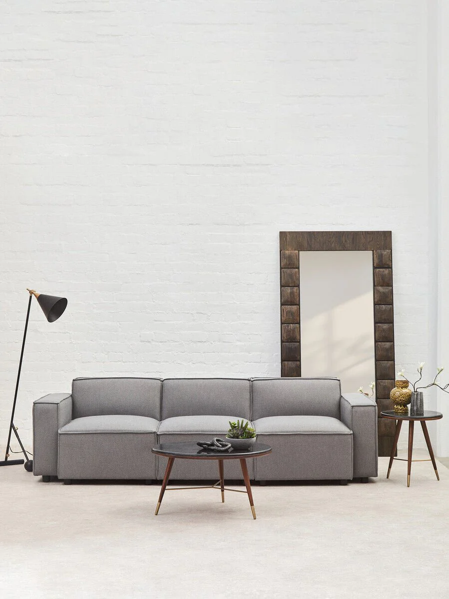 Toulouse Grey Fabric Armless Sofa - Image 5