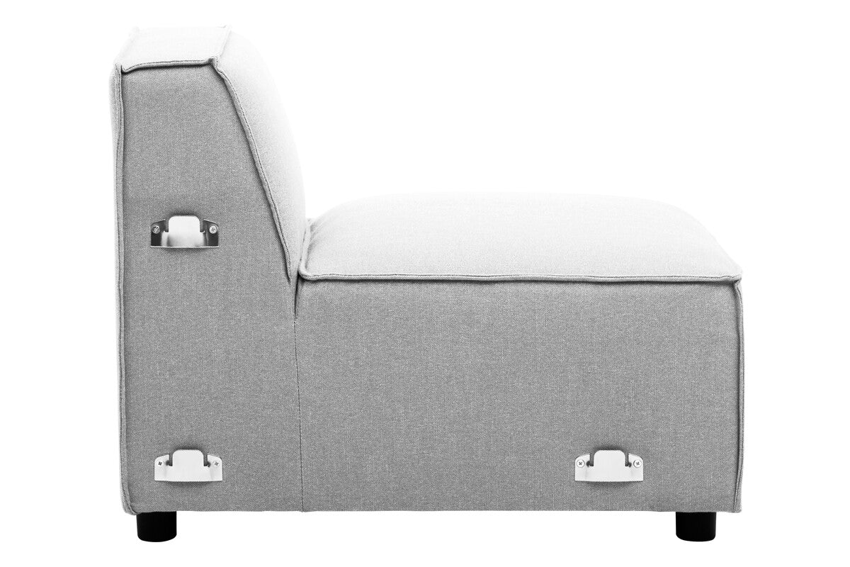Toulouse Grey Fabric Armless Sofa - Image 7