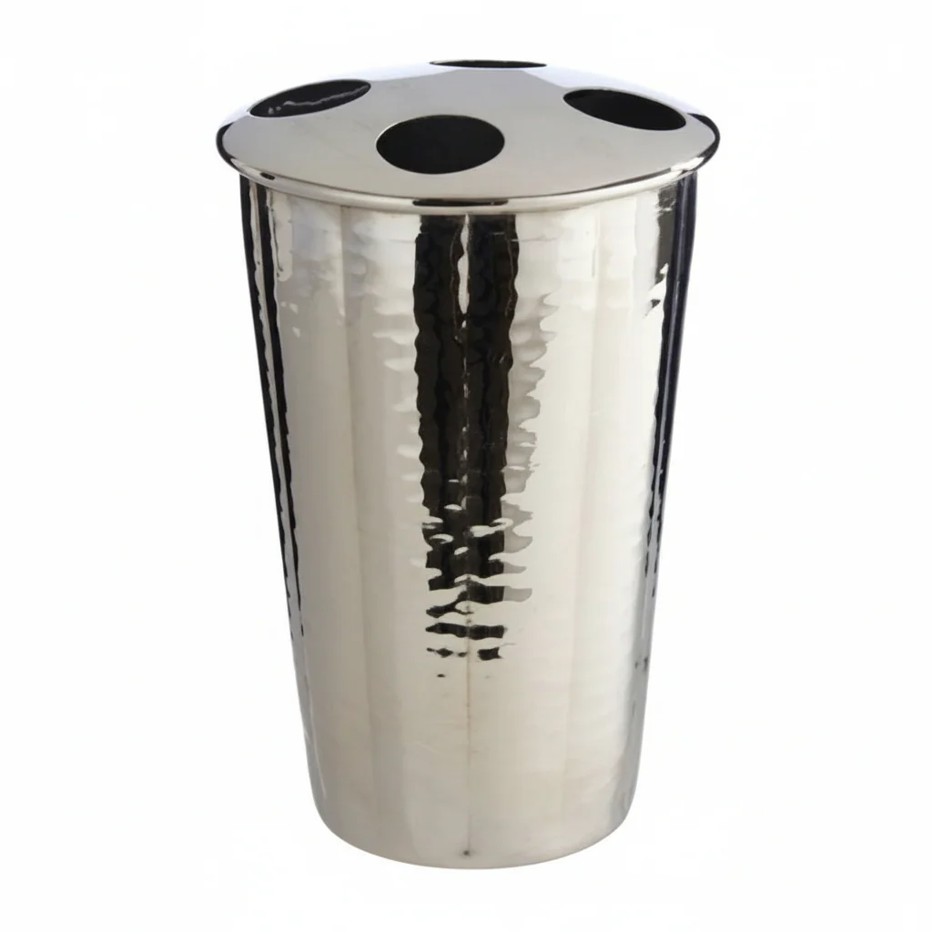 Vaco Hammered Bathroom Nickel Finish Toothbrush Holder