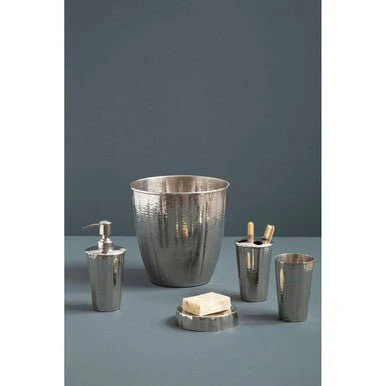 Vaco Hammered Bathroom Nickel Finish Toothbrush Holder - Image 7