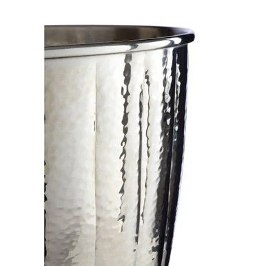 Vaco Hammered Bathroom Nickel Finish Waste Bin - Image 7