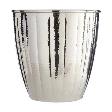 Vaco Hammered Bathroom Nickel Finish Waste Bin - Image 8