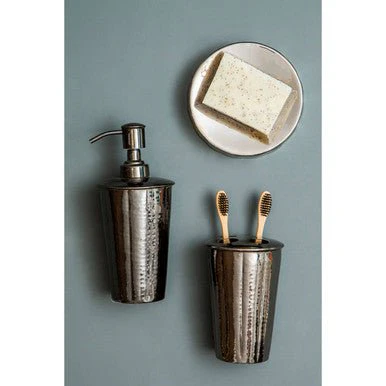 Vaco Hammered Black Nickel Finish Lotion Dispenser - Image 6