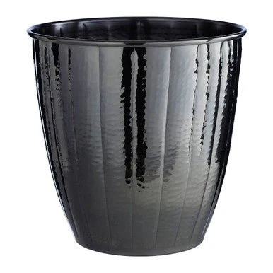 Vaco Hammered Black Nickel Finish Waste Bin - Image 5