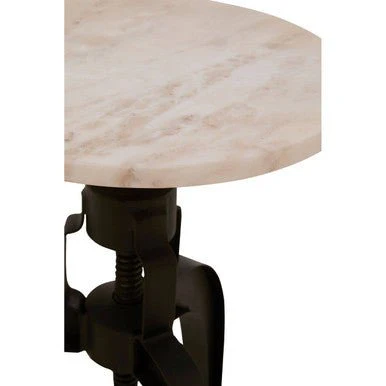 Vasco 3 Leg Bar Stool With White Marble Top - Image 7