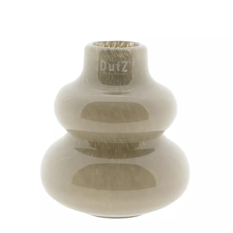 VASE SKRZYSZOW S- H16 D14 cm - TAUPE