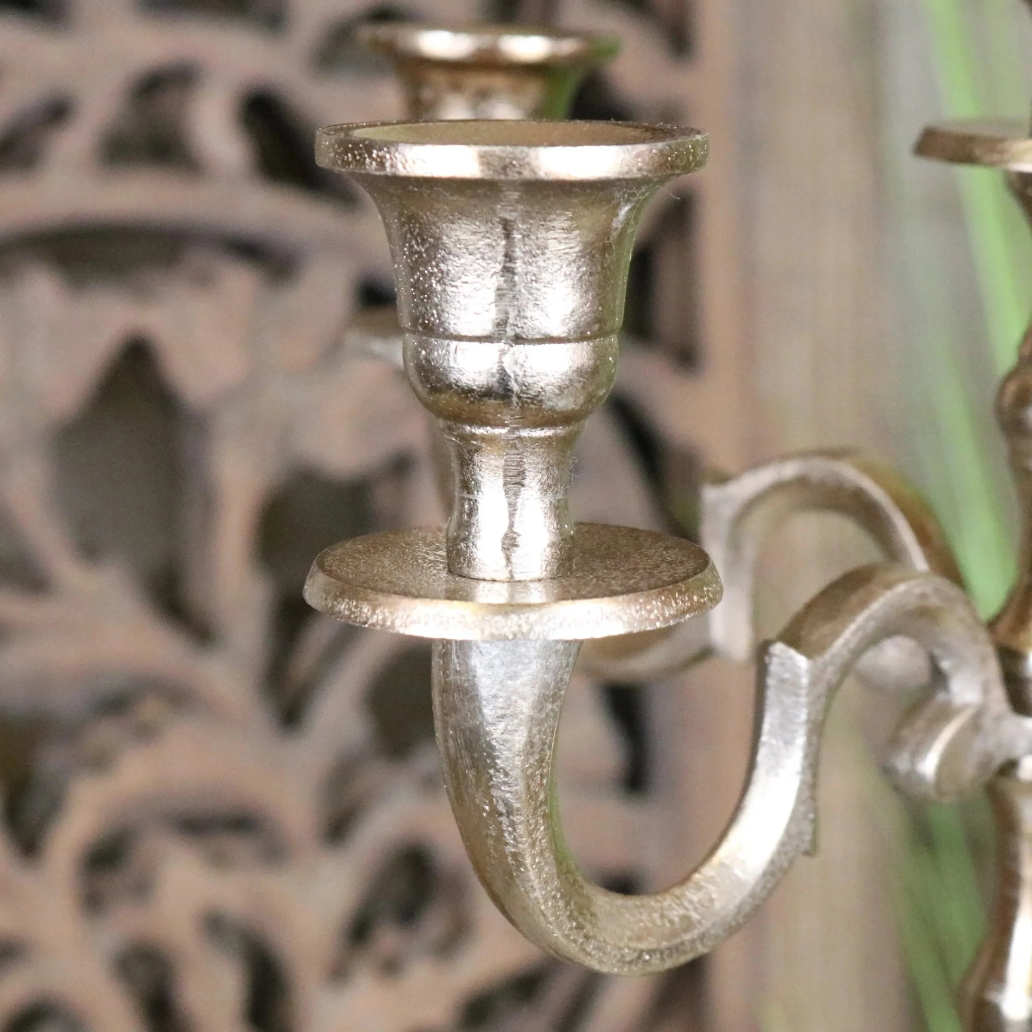 Veeha Candelabra Centerpiece 5 Candle Holder 40cm Champagne Gold - Image 5