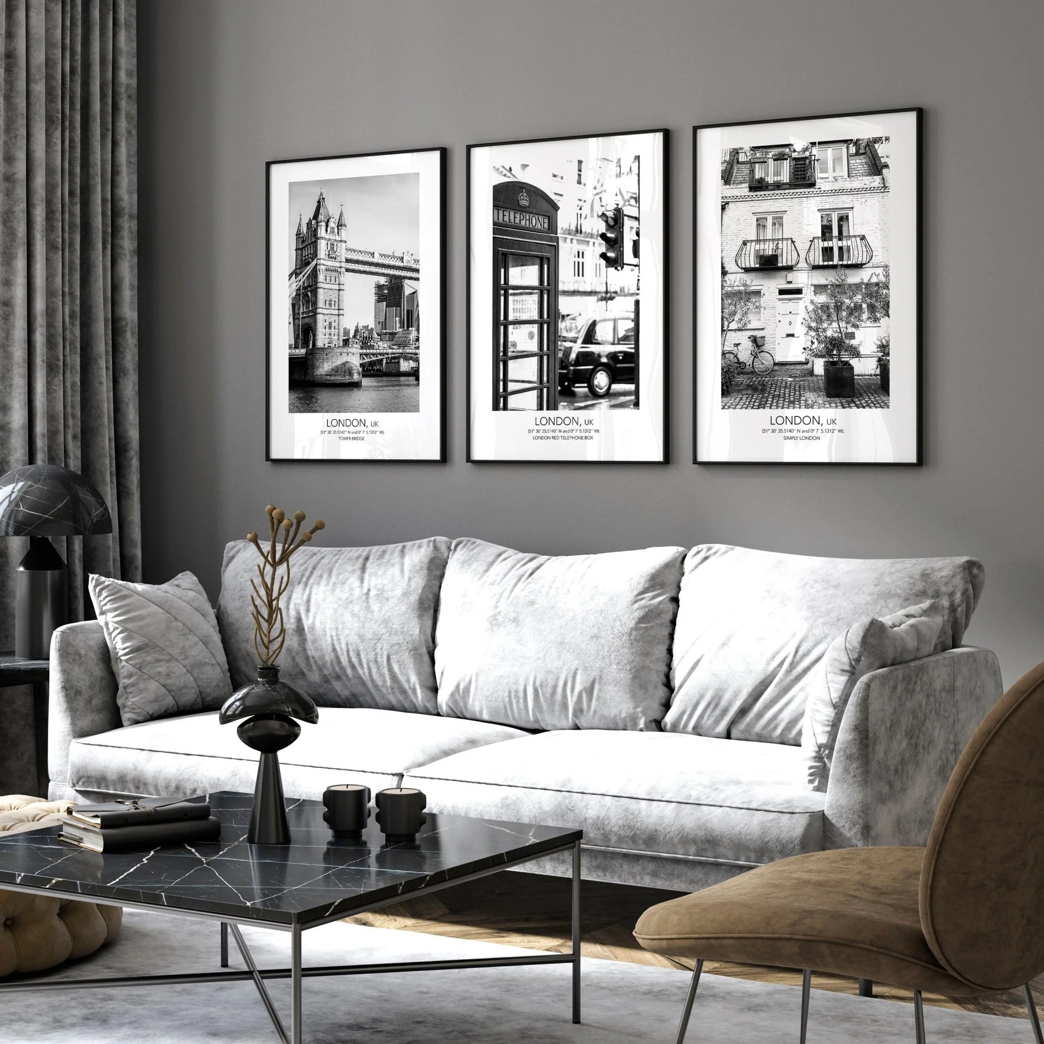 Set of 3 Prints for Living Room | London Wall Art - Image 3