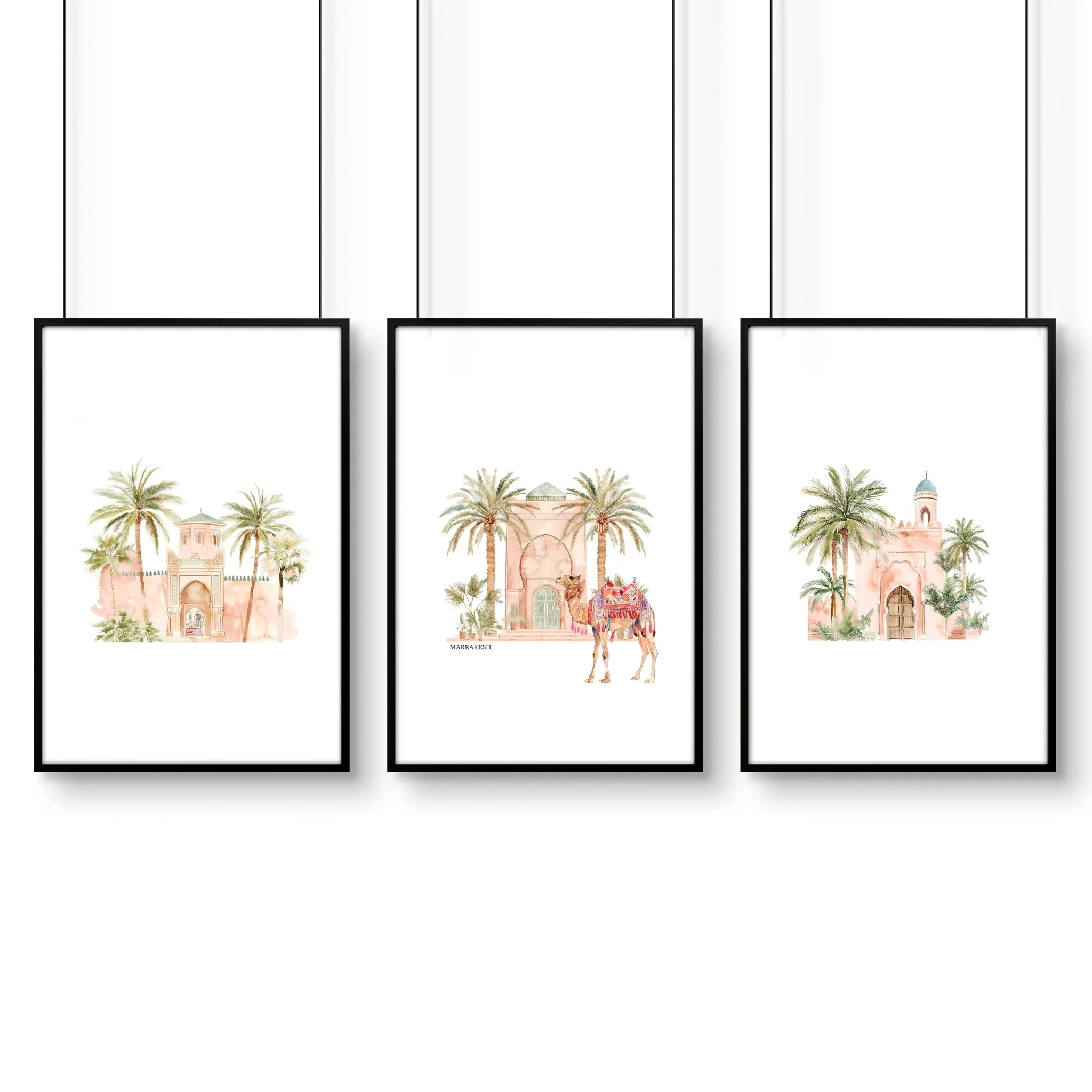 Wall Picture With Frame | Set of 3 Moroccan Wall art Prints - Image 10