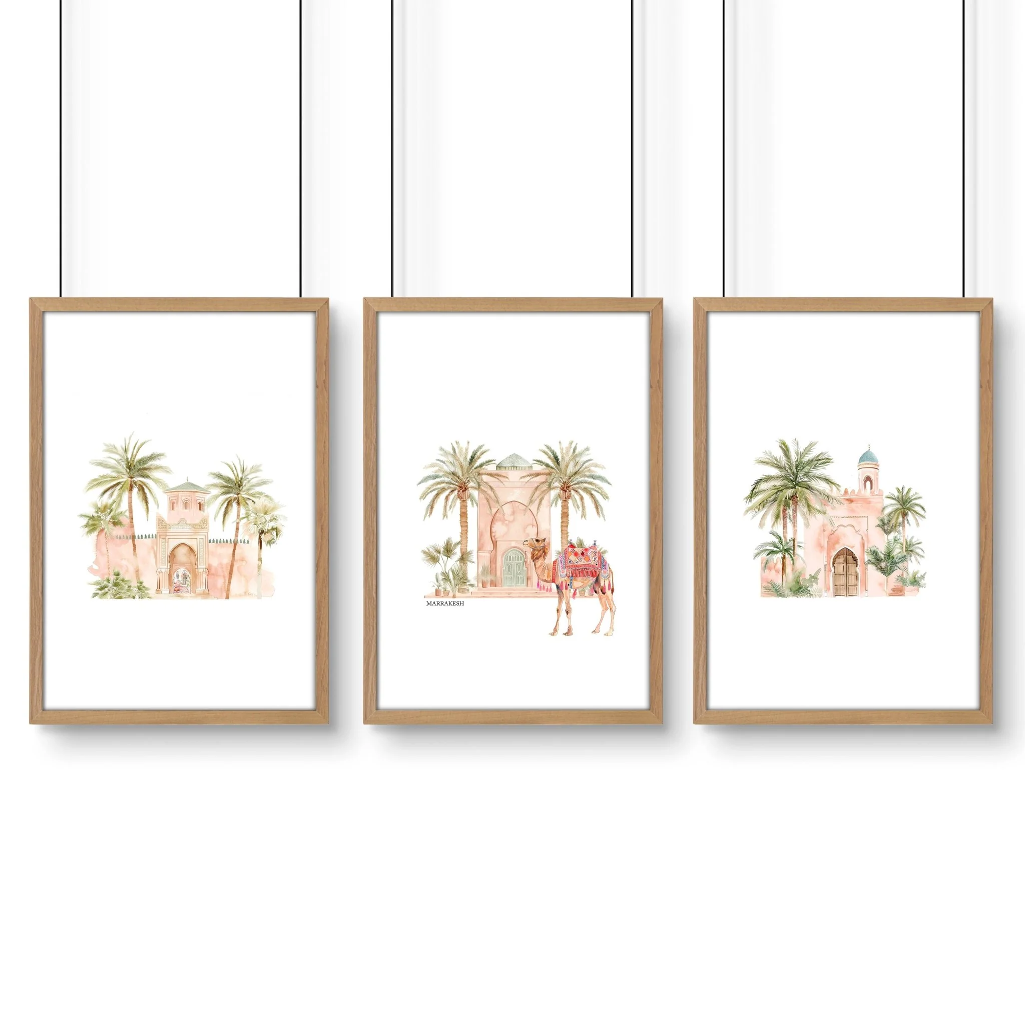 Wall Picture With Frame | Set of 3 Moroccan Wall art Prints - Image 12